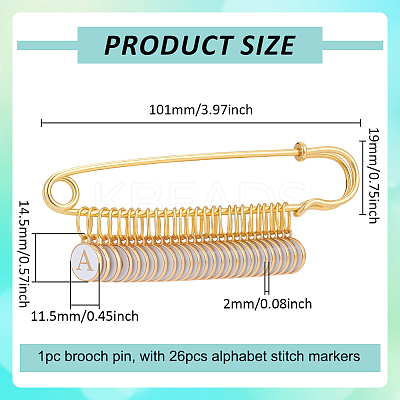 26Pcs Alloy Enamel Pendant Locking Stitch Markers HJEW-BC00084-1