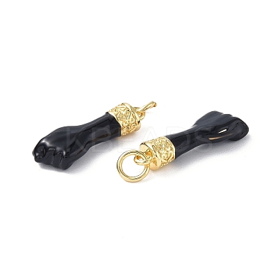 Eco-Friendly Rack Plating Brass Enamel Pendants KK-F845-36G-02-1