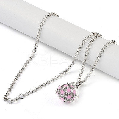 Brass Enamel Pendant Necklaces NJEW-G089-06P-02-1