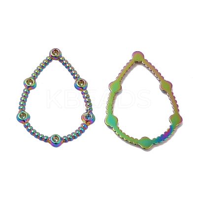 Ion Plating(IP) 304 Stainless Steel Linking Ring Rhinestone Settings STAS-A070-01MC-1
