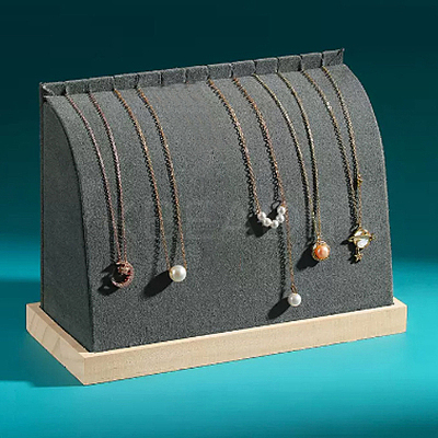 Velvet Necklace Organizer Display Stands PW-WG42274-05-1