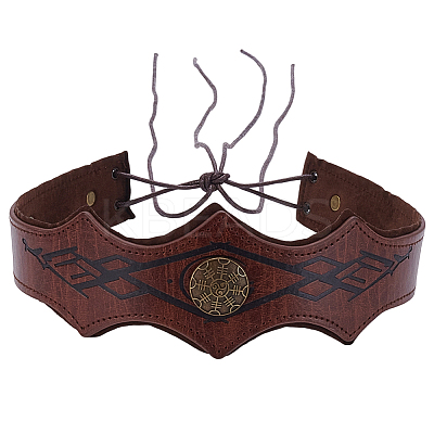 PU Leather & Alloy Headbands Hair Accessories for Women Girls OHAR-WH20009-02C-01-1