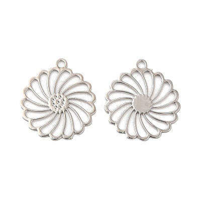 Long-Lasting Plated Brass Filigree Pendant Rhinestone Setting KK-K336-28P-1