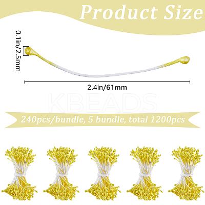 Cotton with Gypsum Artificial Flower Core for Hairpin Accessories DIY-WH20001-21A-1