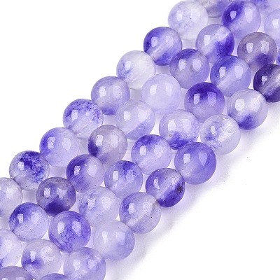 Dyed Natural White Jade Beads Strands G-T140-4mm-A09-1