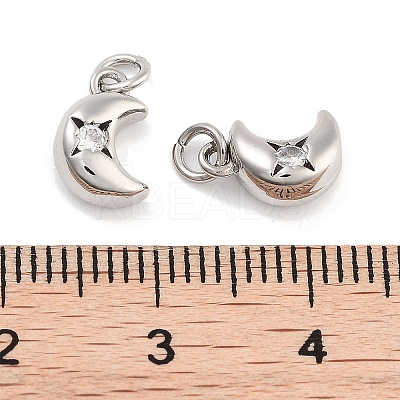 Brass Micro Pave Cubic Zirconia Pendants KK-P271-01P-B-1