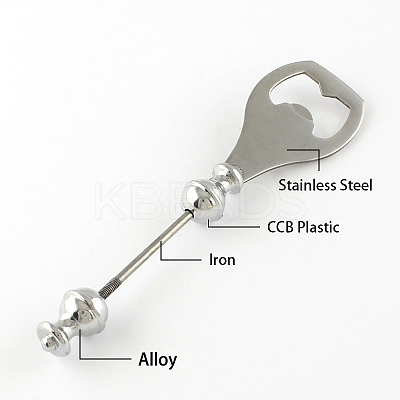 Beadable Bottle Opener PALLOY-J697-05-1
