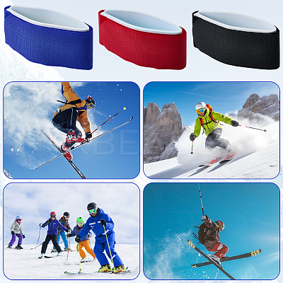 6Pcs 3 Colors EVA with Nylon Snowboard Straps FIND-CN0002-27-1