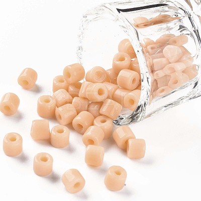 Opaque Colours Glass Round Bugle Beads SEED-S045-001A-A02-1