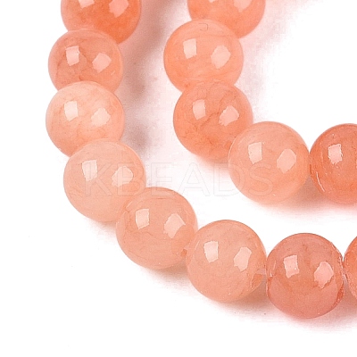 Natural Dyed Yellow Jade Gemstone Bead Strands X-G-R271-4mm-Y31-1