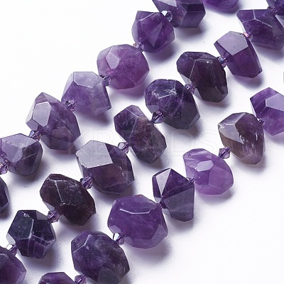 Natural Amethyst Beads Strands G-P434-10A-1