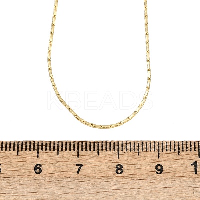 0.8MM Brass Boston Link Chain Adjustable Slider Necklaces NJEW-M108-28G-01-1