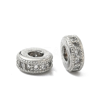 Brass Micro Pave Clear Cubic Zirconia Beads LS-ZIRC-I038-31P-1