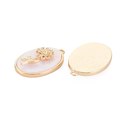 Brass Birth Floral Pendants KK-S364-291-1