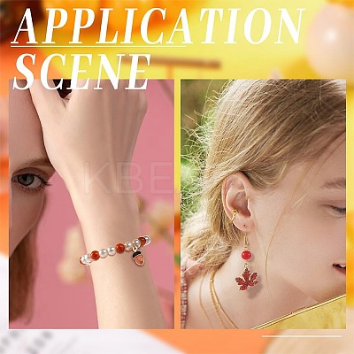 24Pcs 12 Style Autumn Theme Alloy Enamel Pendants ENAM-SC0003-59-1