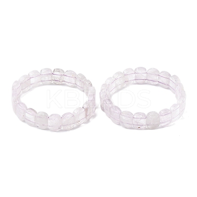 Oval Natural Amethyst Beads Stretch Bracelets for Women BJEW-Z149-03-1