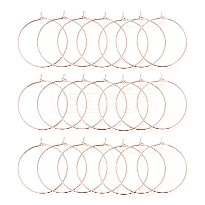 Brass Wine Glass Charm Rings Hoop Earrings X-EC067-2RG-1