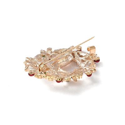 Christmas Theme Rhinestone Brooch Pin JEWB-D061-01KCG-03-1