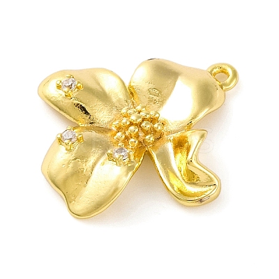 Brass Pave Clear Cubic Zirconia Pendants LS-KK-Z051-02G-02-1