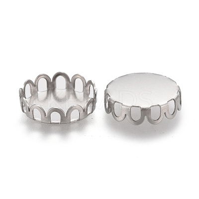 Tarnish Resistant 304 Stainless Steel Cabochon Settings STAS-P249-16G-P-1