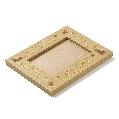 Pet Theme Rectangle Wooden Photo Frames AJEW-XCP0002-49-1