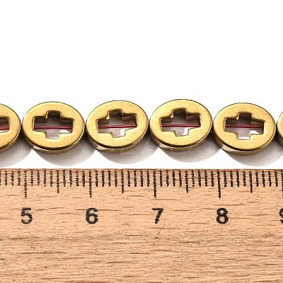 Electroplated Synthetic Non-magnetic Hematite Beads Strands G-L613-Z01-02E-1