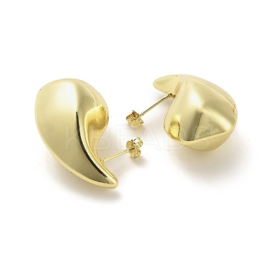 Teardrop Rack Plating Brass Stud Earrings EJEW-M240-10G-1