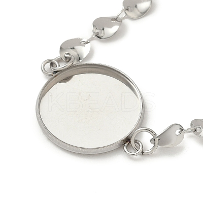 304 Stainless Steel Link Chain Bracelet Making STAS-K252-20B-P-1