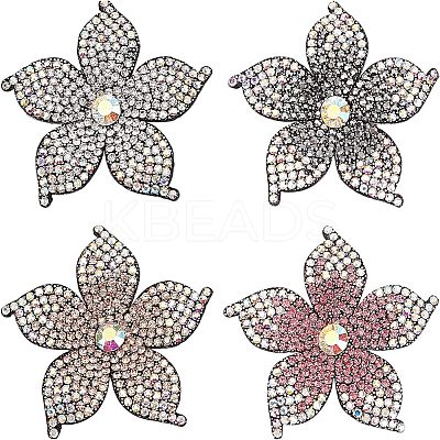 4Pcs 4 Color Imitation Leather Cloth Iron on/Sew on Patches DIY-FH0003-99-1