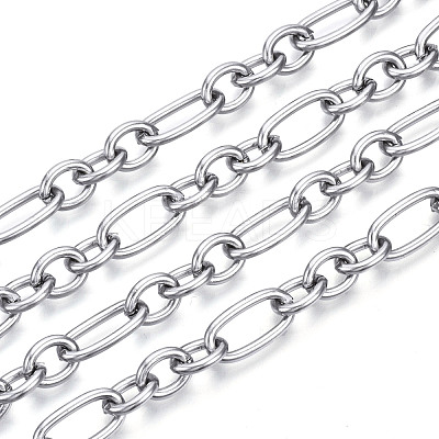 Tarnish Resistant 304 Stainless Steel Figaro Chains Chains CHS-N001-03P-1