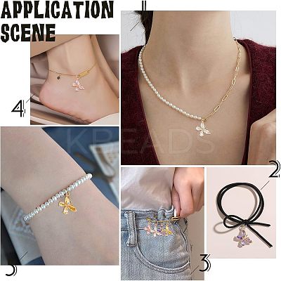 12Pcs 6 Colors Glass Pendants GLAA-NB0001-29-1