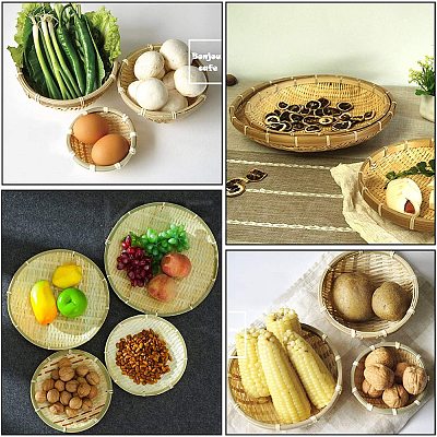 Bamboo Colander Bamboo Sieve AJEW-GA0002-18-1