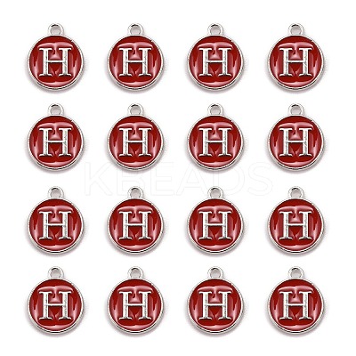 Platinum Plated Alloy Enamel Charms LS-ENAM-S118-03H-P-1