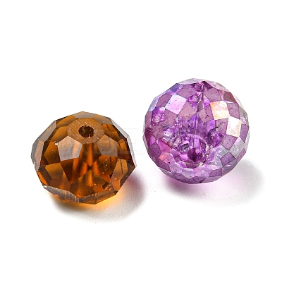 Transparent Faceted Glass Beads GLAA-XCP0001-25-1