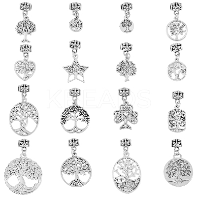 32Pcs Tibetan Style Alloy Pendants PALLOY-PH01355-1