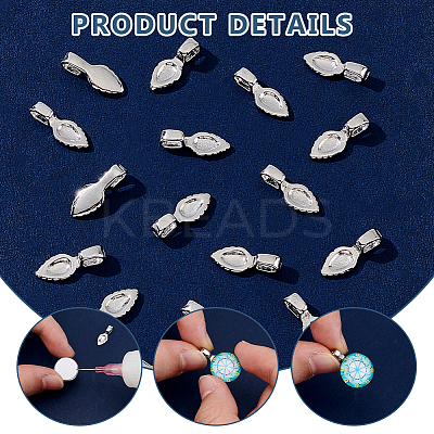 50Pcs Rack Plating Brass Pinch Bails KK-UN0003-69-1