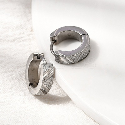 304 Stainless Steel Hoop Earrings EJEW-L302-03A-P-1