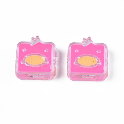 Transparent Acrylic Beads ACRC-S039-09E-1