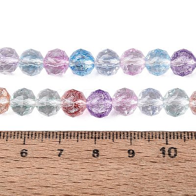 Crackle Transparent Glass Beads Strands GLAA-N063-8mm-M-1