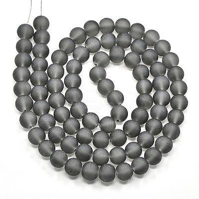 Baking Paint Transparent Glass Bead Strands X-GLAA-S031-4mm-12-1