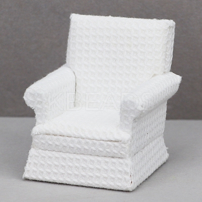 Wood & Fabric Armchair Sofa Miniature Ornaments PW-WG887AE-01-1