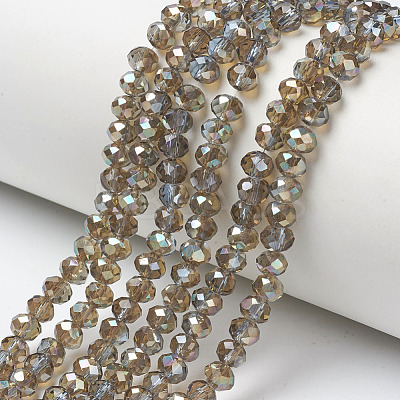 Electroplate Glass Beads Strands EGLA-A034-T6mm-J16-1