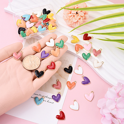 55Pcs 11 Colors  Zinc Alloy Pendants FIND-YW0007-42-1