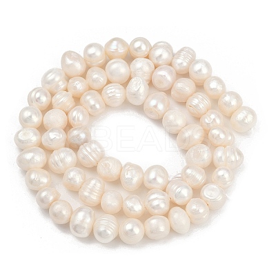 Natural Cultured Freshwater Pearl Beads Strands PEAR-I007-07X-10A-1