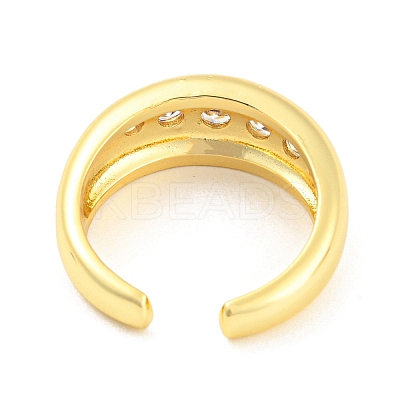 Brass Open Cuff Rings RJEW-Q781-08G-1
