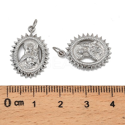 Virgin Mary Theme 304 Stainless Steel Pendants STAS-I356-05P-01-1