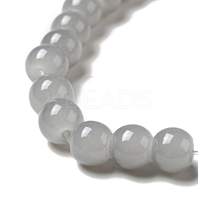 Imitation Jade Glass Beads Strands DGLA-S076-6mm-30-1