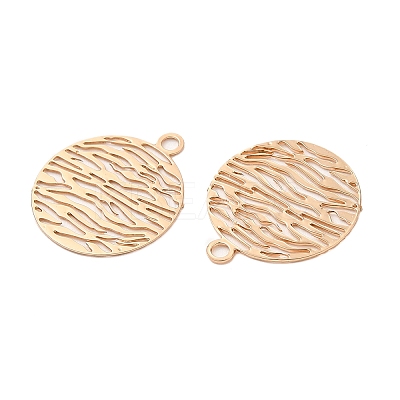 Long-Lasting Plated Brass Filigree Charms KK-K336-24KCG-1