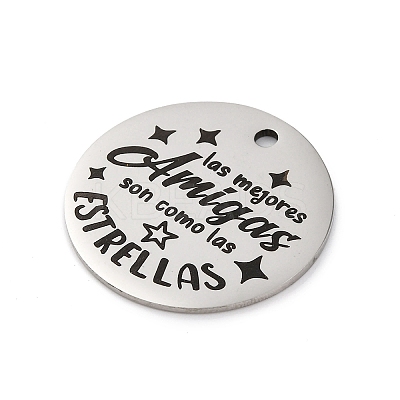 Anti-Tarnish 201 Stainless Steel Pendants STAS-R002-01P-19-1