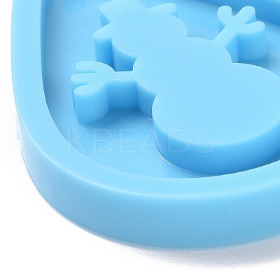 DIY Teardrop with Snowman Pendants Silicone Molds DIY-D060-28-1